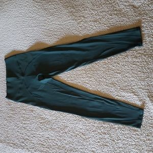 Offline by Aerie Goals High Waisted Ribbed Leggings in Deep Forest Green